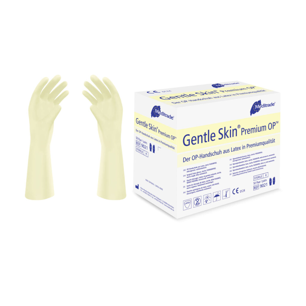 Meditrade Gentle Skin Superior OP Lot de 50 paires de gants chirurgicaux  non poudrés stériles en latex jetables pour opérations chirurgicales et