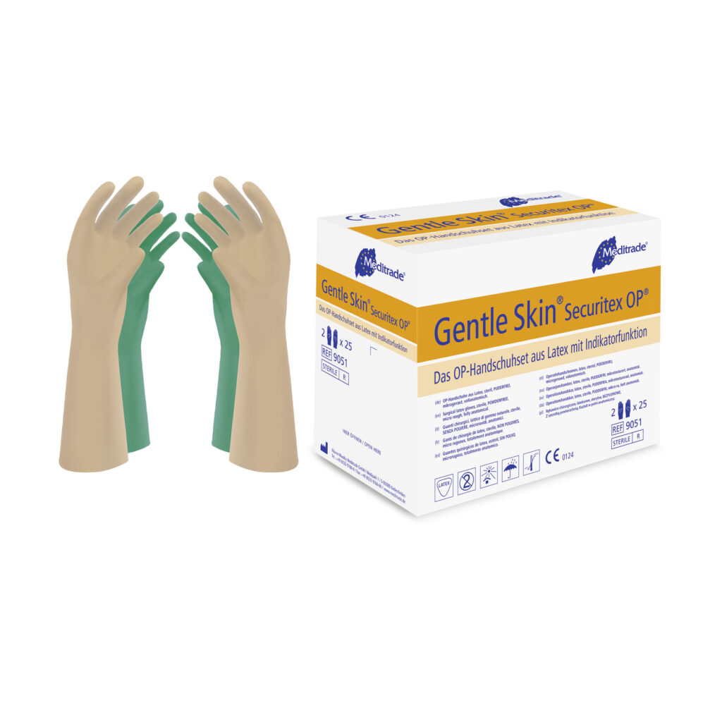 Meditrade Gentle Skin Superior OP Gants chirurgicaux stériles en latex pur  non poudrés Taille 8