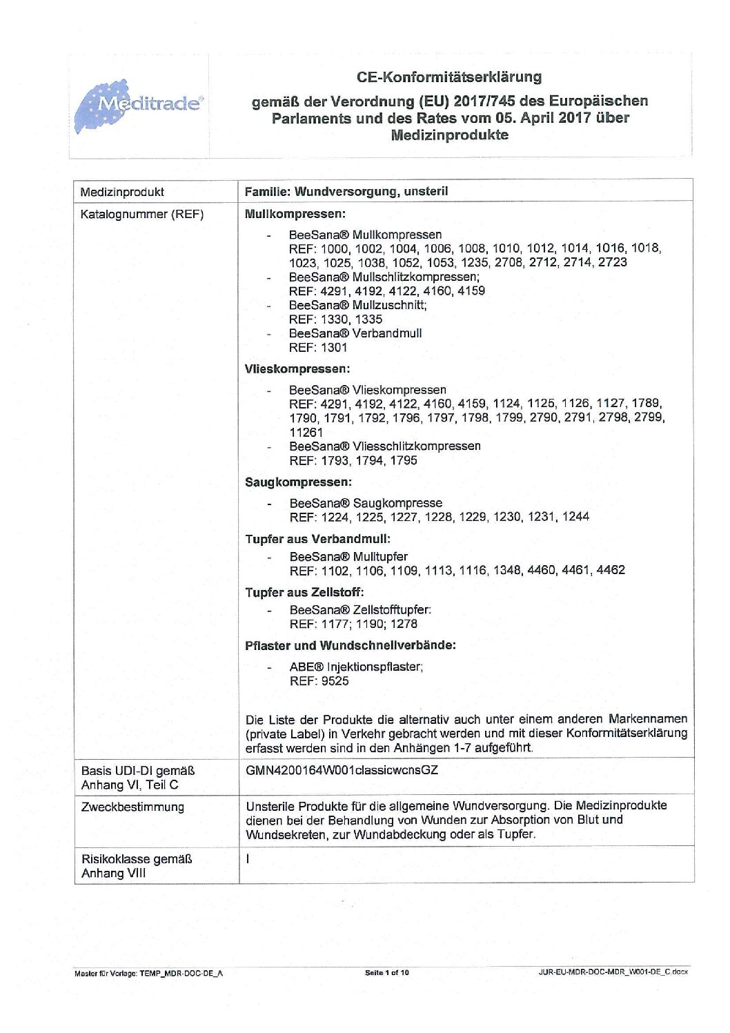 Wound care non-sterile