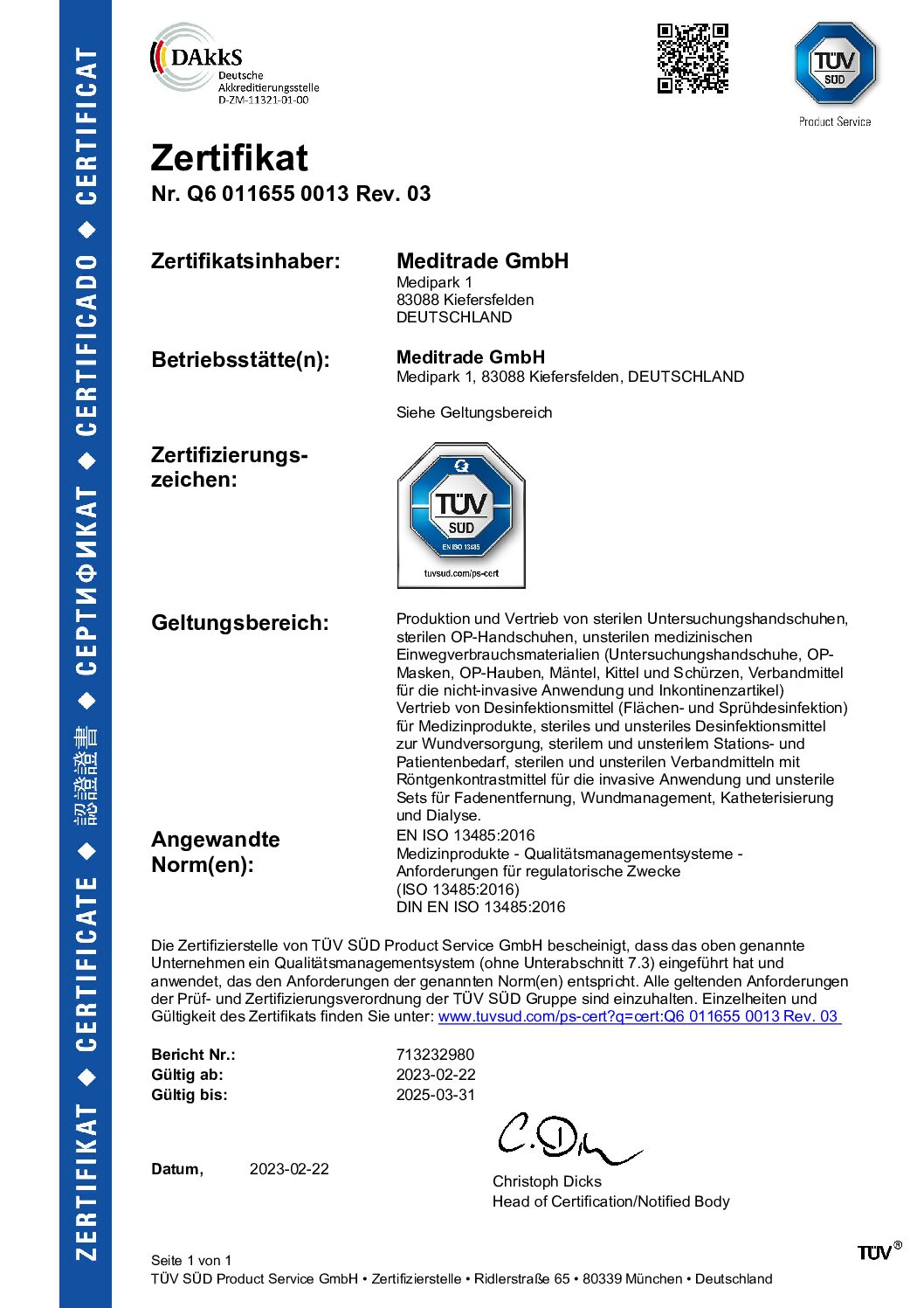 EN ISO  13485:2016  (DE+EN)