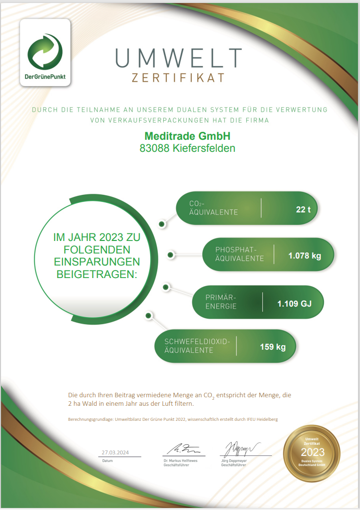 Certificate of Environment - DerGrünerPunkt